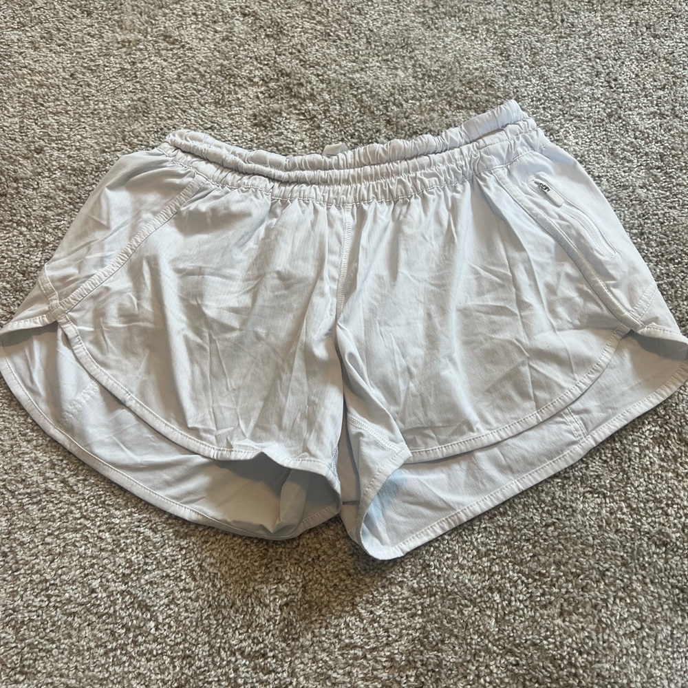 White LuluLemon Tracker Shorts “4